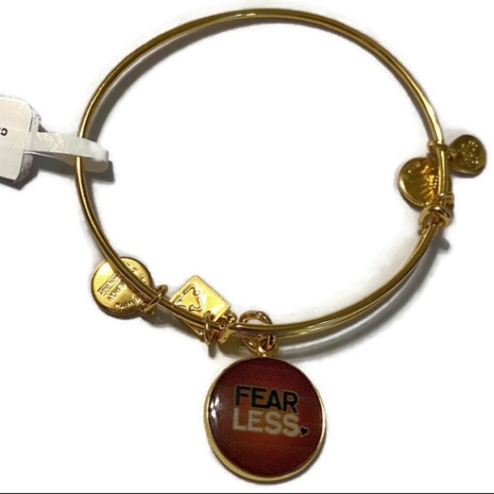 Nwt Alex And Ani Fearless Life Is Good Bangle 756 - image 6